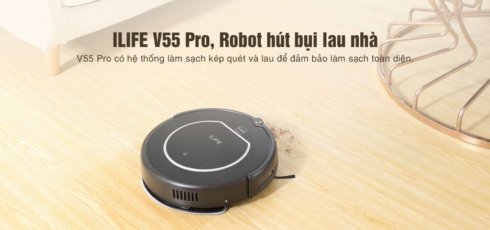 Robot Hút Bụi Lau Nhà ILIFE V55 Pro
