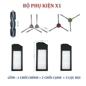Bộ phụ kiện thay thế Robot hút bụi Ecovacs X1 Omni