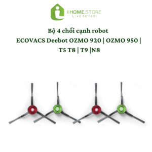 Bộ 4 Chổi cạnh robot hút bụi Ecovacs Deebot OZMO 920 | OZMO 950 | T5 | T8 | T9 | N8