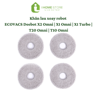 Combo 4 khăn lau xoay robot hút bụi Ecovacs Deebot X2 Omni | X1 Omni | X1 Turbo | T20 Omni | T10 Omni