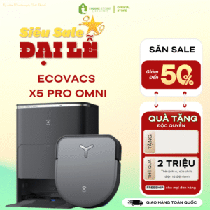 Robot hút bụi lau nhà Ecovacs Deebot X5 Pro Omni New 2024