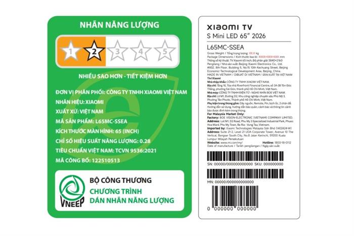 Google Tivi QD-MiniLED Xiaomi S 4K 65 inch L65MC-SSEA 5