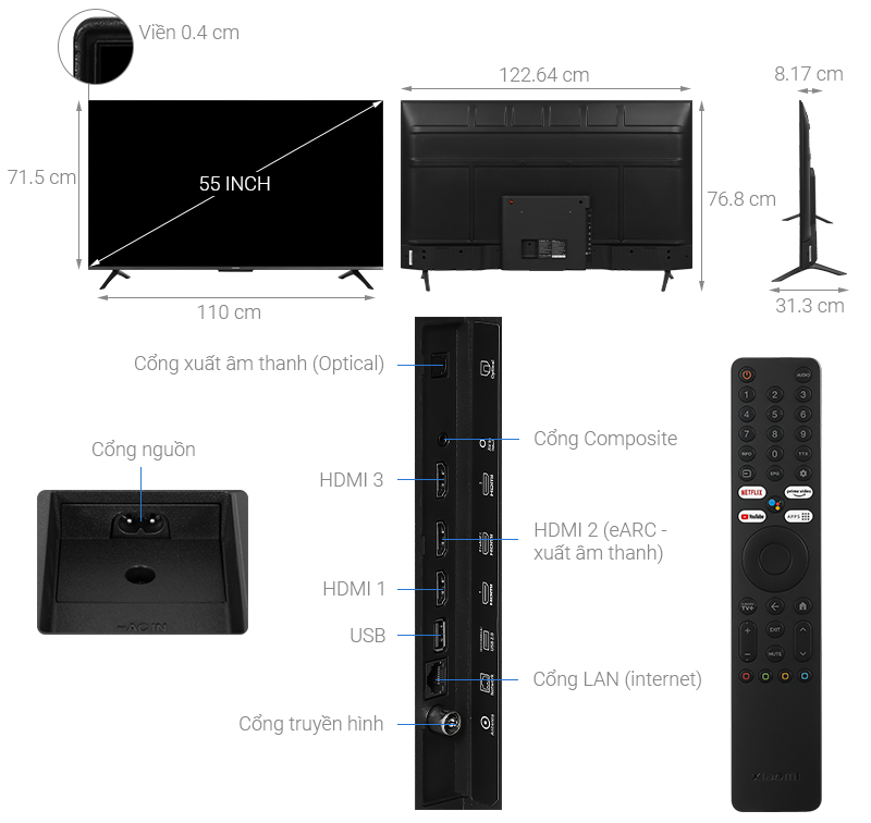 Google Tivi QLED Xiaomi A Pro 4K 55 inch L55MA-SSEA 2025 19